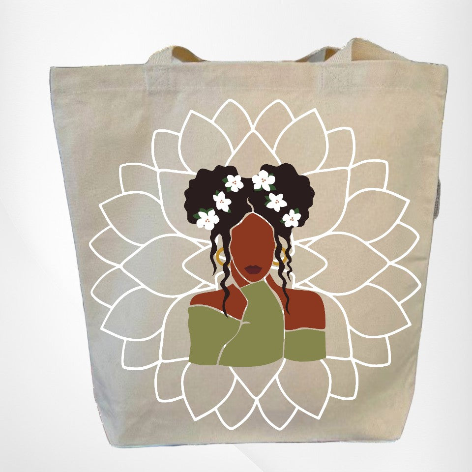 White Blossom Tote Bag