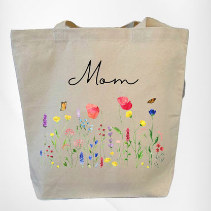 Custom Floral Tote Bag